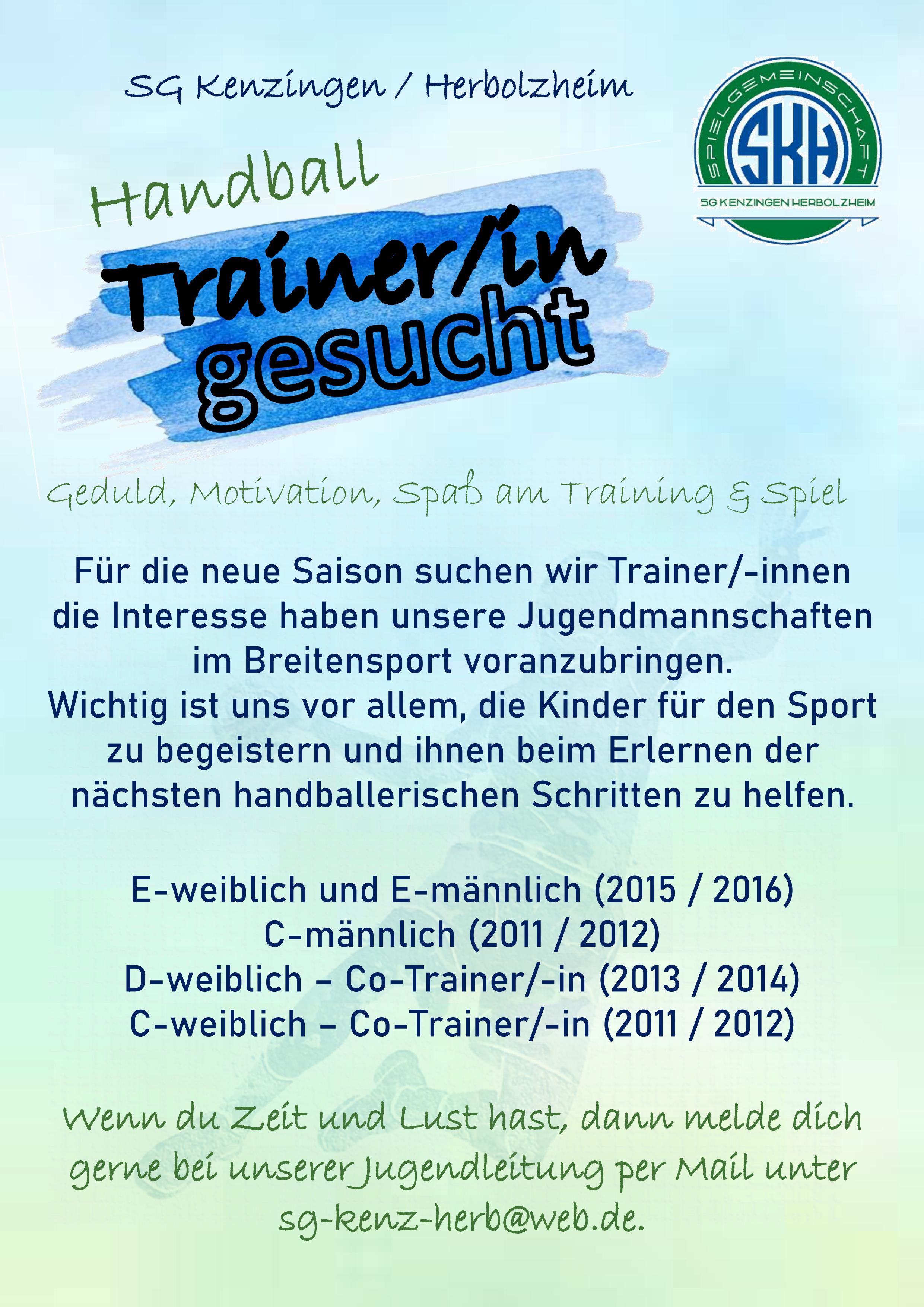 Jugendtrainer/in gesucht